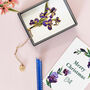 February Iris Flower Enamel Bookmark, thumbnail 1 of 7