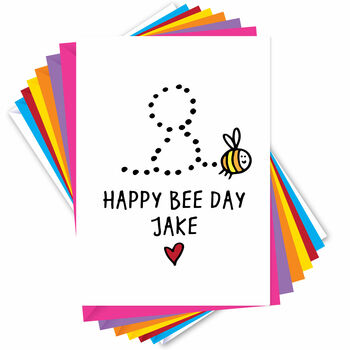 Personalised Bee Birthday Card, 5 of 5