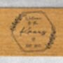 Personalised Coir Doormat With Wreath Design, thumbnail 4 of 8