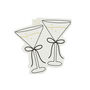 Black And Gold Cocktail Shaped Party Napkins X 16, thumbnail 2 of 3