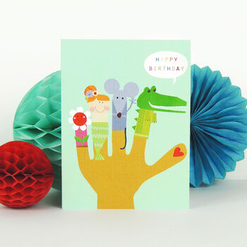 Mini Finger Puppets Birthday Card, 2 of 5