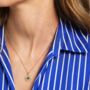 Gold Plated Sterling Silver Green Onyx Pendant Necklace, thumbnail 1 of 5