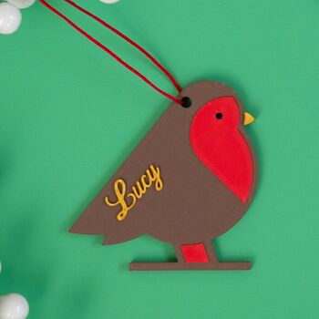 Personalised Robin Decoration, 5 of 5