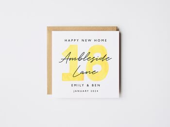 Personalised Bold Red Happy New Home Card *Colour Options, 5 of 5
