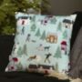 Luxury Christmas Soft Velvet Cute Cushion Snowy Day, thumbnail 3 of 3