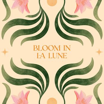 Bloom In La Lune, Floral Bohemian Plant Art Print, Flower Moon Poster, 3 of 3