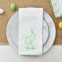 Personalised Linear Easter Bunny Rabbit Napkin, thumbnail 3 of 5