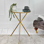 Mirrored Brass Side Table, thumbnail 2 of 5