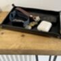 Personalised Rectangle Black Leather Accessories Tray, thumbnail 9 of 11