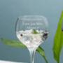 Special Message Personalised Gin Glass, thumbnail 3 of 6