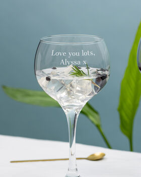Special Message Personalised Gin Glass, 3 of 6