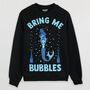 Bring Me Bubbles Women's Mermaid Slogan Sweatshirt, thumbnail 6 of 6