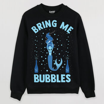 Bring Me Bubbles Women's Mermaid Slogan Sweatshirt, 6 of 6