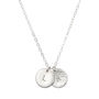 Silver Initials Necklace With Two Or More Discs, thumbnail 3 of 6