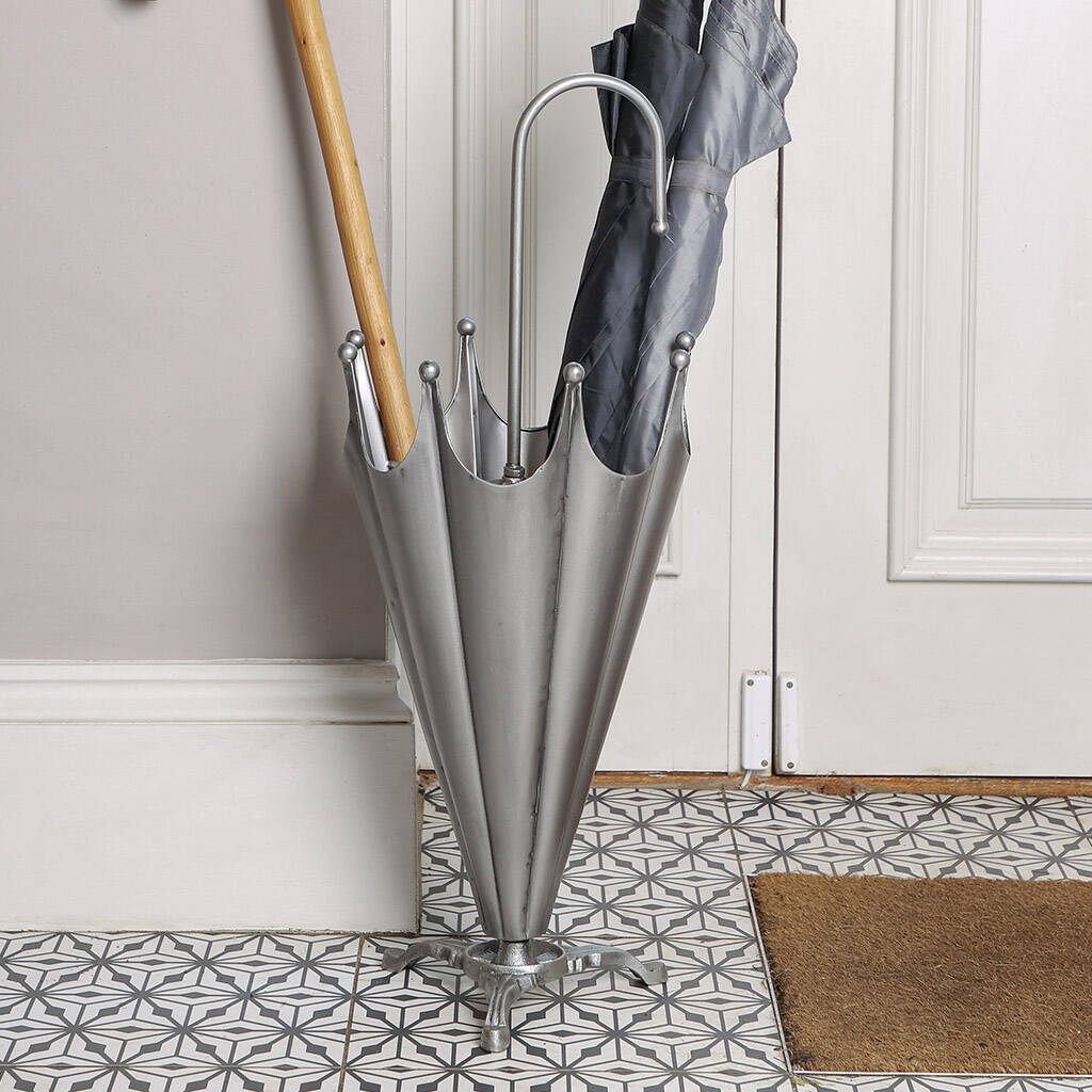 Villette Silver Freestanding Umbrella Stand By Dibor