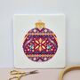 Mandala Bauble Cross Stitch Craft Kit, thumbnail 1 of 5