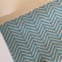 Zigzag Design Turquoise Soft Sofa Throw, thumbnail 2 of 9