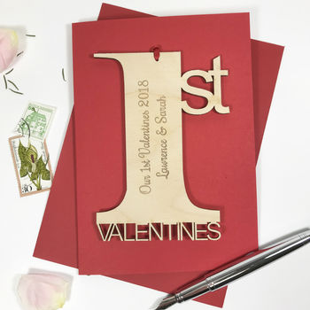 Personalised 1st Valentine's Day Keepsake Card, 6 of 12