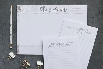 A4 Weekly Planner Desk Pad 'This Is My Week', 4 of 9