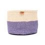 Jadala: Lavender Colour Block Woven Basket, thumbnail 4 of 9