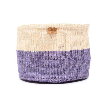 Jadala: Lavender Colour Block Woven Basket, 4 of 9