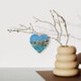 Port Isaac Hanging Wooden Heart Collage Art Of Cornwall, thumbnail 2 of 2