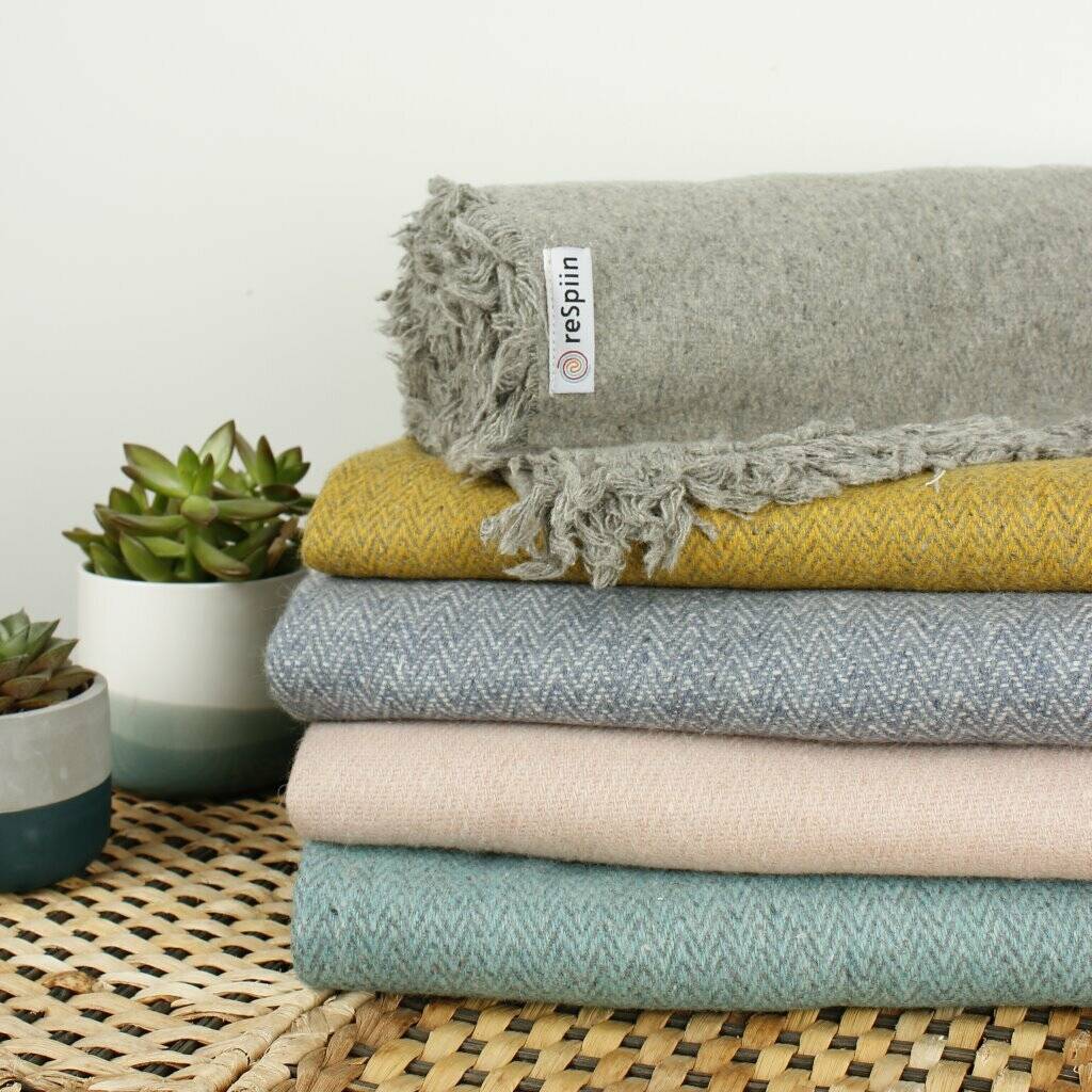Respiin Recycled Wool Throw, 1 of 5