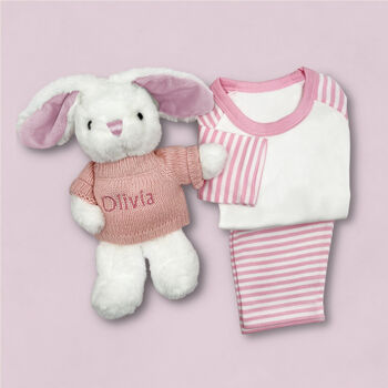 Personalised Bunny Sleepy Time Hamper, Pink, 3 of 9