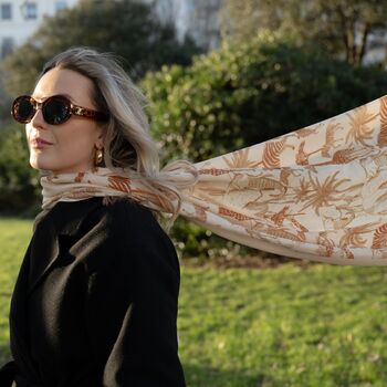 Jungle Animals Print Scarf In Personalised Gift Box, 6 of 8