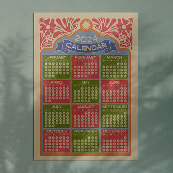 2024 Calendar Wall Print, Unframed, 3 of 3
