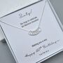 Sterling Silver Six Ring 60th Birthday Necklace, thumbnail 1 of 2