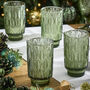 Set Of Four Green Leaf Patterned Highball Glasses, thumbnail 1 of 6
