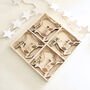 Leaping Reindeer With Golden Antlers Set Of Eight, thumbnail 2 of 2