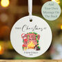 Personalised First Christmas New Home Bauble Fireplace Design Keepsake Gift, thumbnail 1 of 3