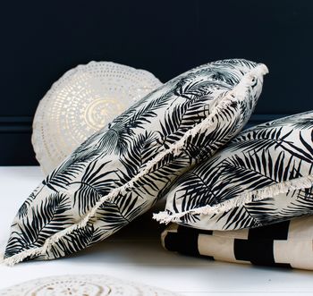 Black And White Striped Cushion, 4 of 4
