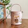 Ceramic Tealight Holder With Copper Wire And Owl, thumbnail 1 of 6