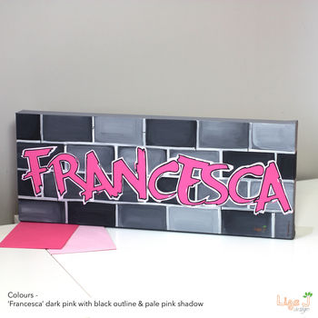 Graffiti Girl Name Canvas, Hand Painted, 7 of 8