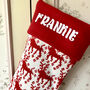 Personalised Nordic Knitted Christmas Stocking, thumbnail 2 of 4