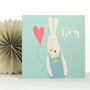 Gold Foiled Baby Bunny Boy Card, thumbnail 1 of 5