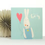 Gold Foiled Baby Bunny Boy Card, thumbnail 2 of 5