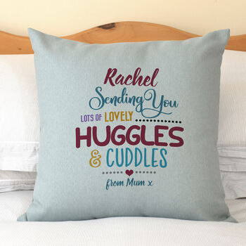 Personalised Sending You Lots Of Huggles Cushion, 7 of 10