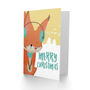 Cute Fox With Winter Earmuffs Christmas Card, thumbnail 2 of 4