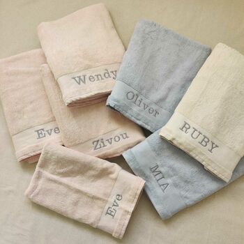 Personalised Premium Cotton Hand Bath Sheet Towel, 8 of 12