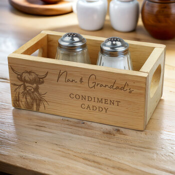 Personalised Highland Cow Mini Wooden Storage Crate, 2 of 5
