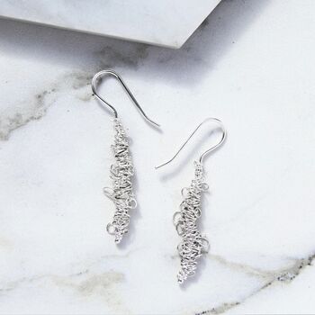 Abstract Sterling Silver Loops Bracelet, 3 of 12