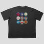 Aston Villa Football Beer Mats Oversized T Shirt, thumbnail 1 of 10