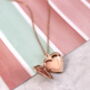 Rose Gold Plated Vintage Heart Locket Necklace, thumbnail 2 of 2