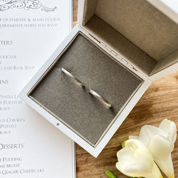 Personalised Wedding Ring And Engagement Ring Box, 3 of 3