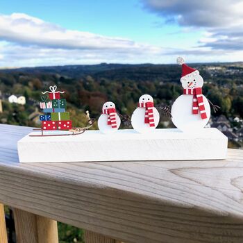 Personalised Christmas Snowman Decoration, 3 of 3