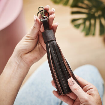 Leather Tassle Key Ring For Teens, 6 of 6